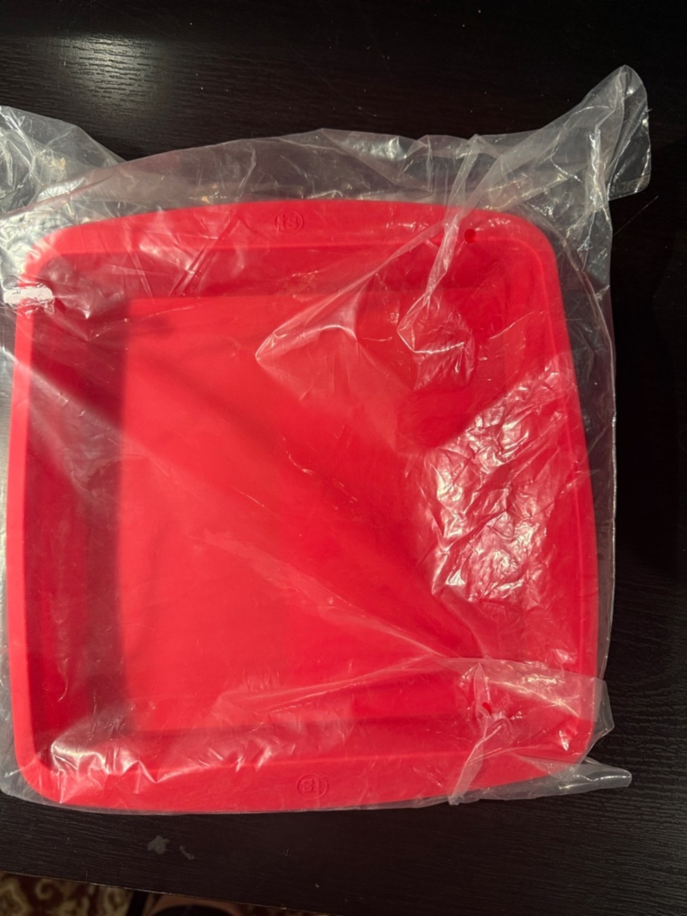 Tastefully Simple Red Silicone Square 8x8 Baking Pan